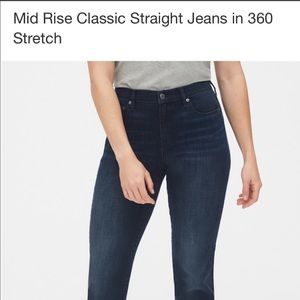 NWT GAP 1969 stretch straight BLACK jeans